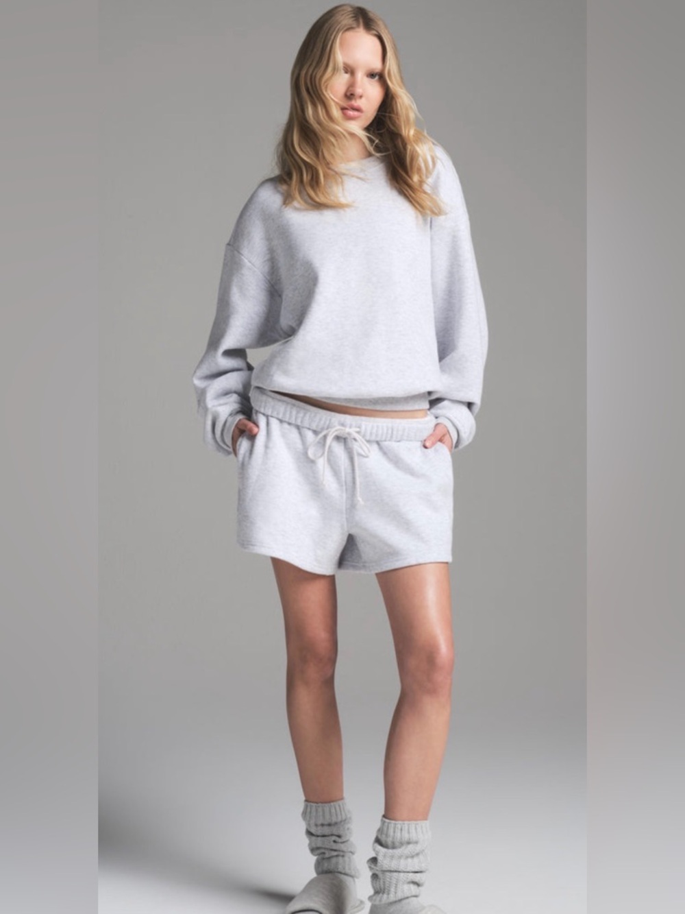 Skims Cotton fleece classic crew sweatshirt